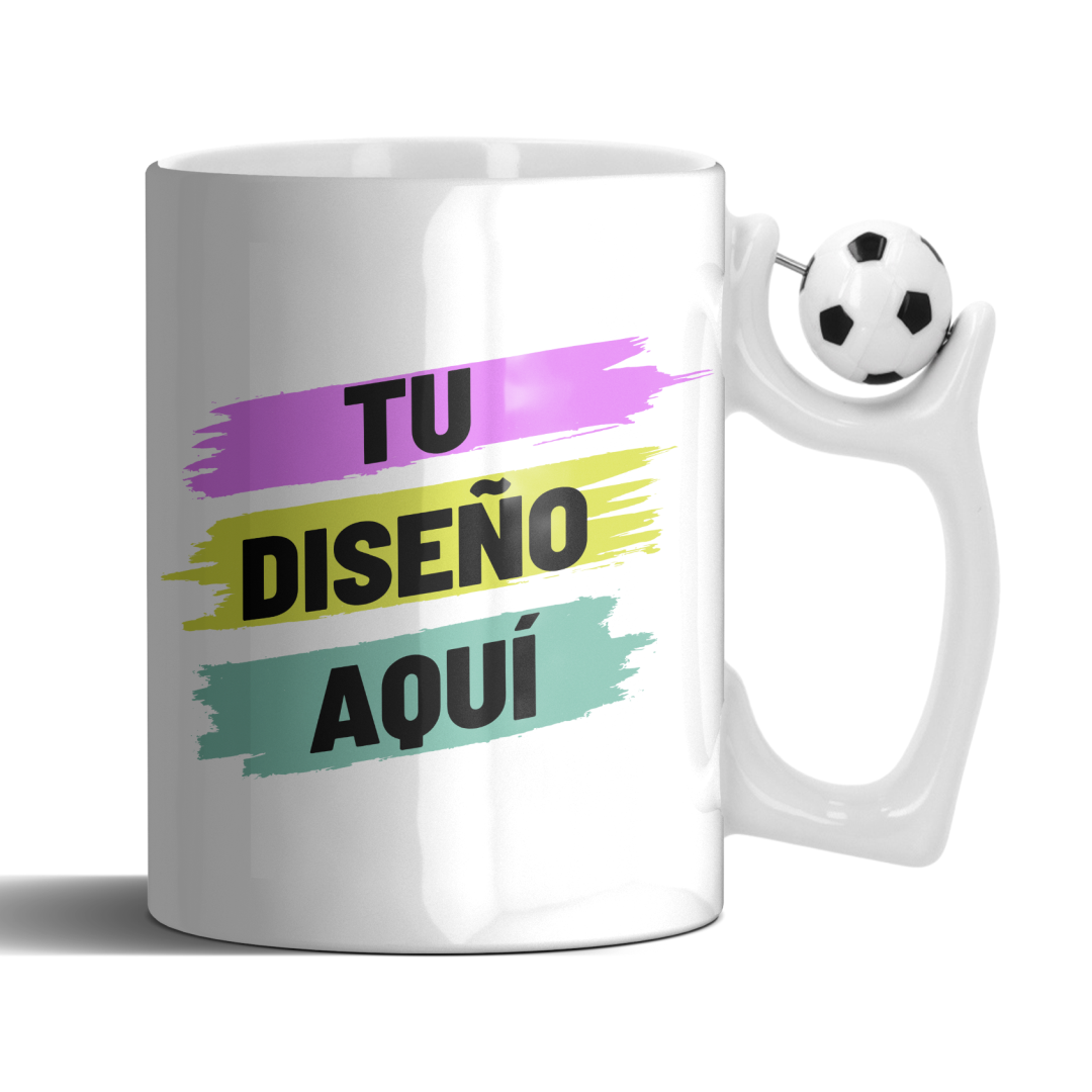 Taza con asa pelota